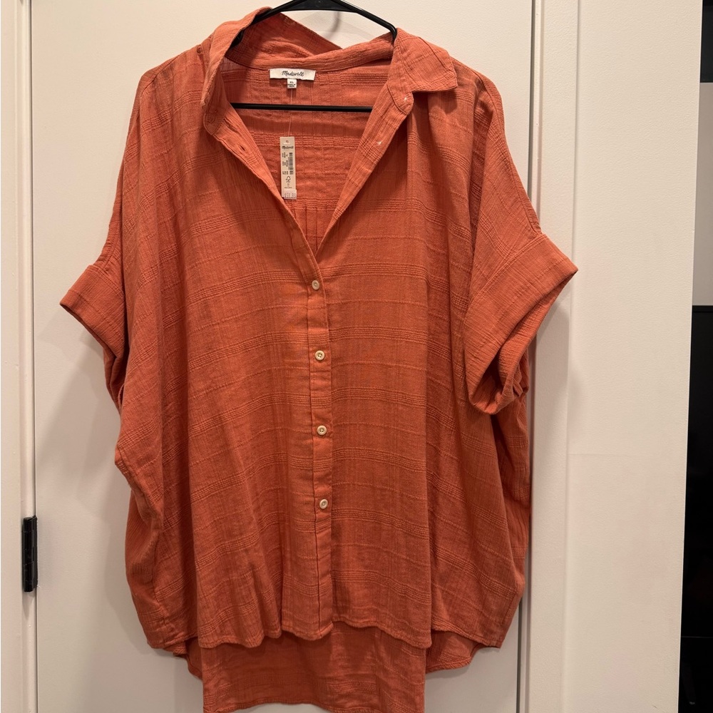 Madewell Terracotta Button-Down Shirt